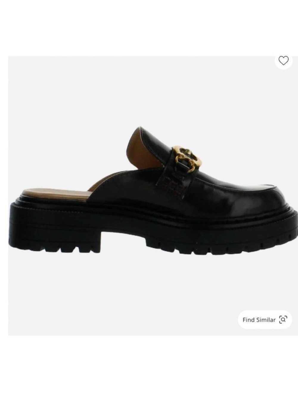 Slide on Sam Edelman Backless Loafer Mule with Gold Hardware